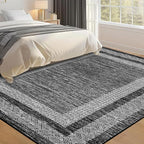 GarveeHome Large Washable Rug 9x12 Modern Geometric Non Slip, Distressed - Image 8