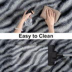Soft Runner Rugs for Bedroom Hallways, 2x4 Black and White Fluffy Shag Throw - Image 7