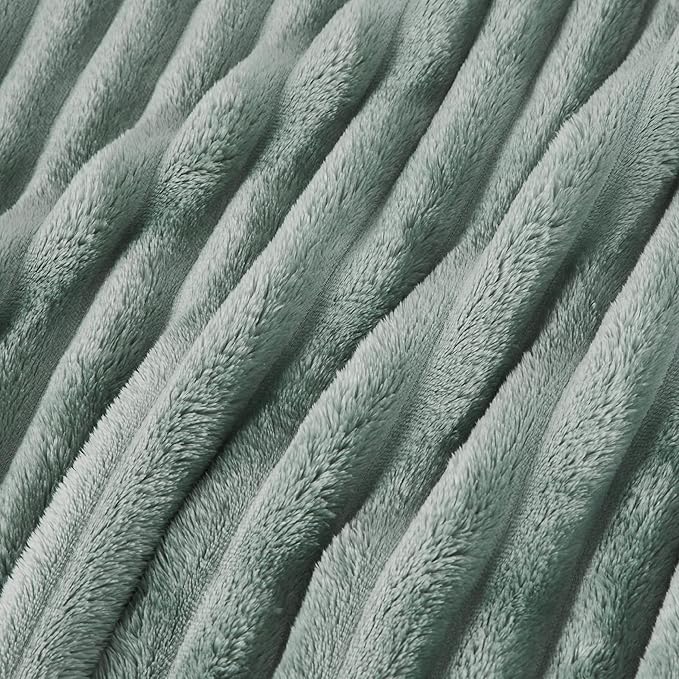 Bedsure GentleSoft Sage Green California King Size Blanket - Image 8