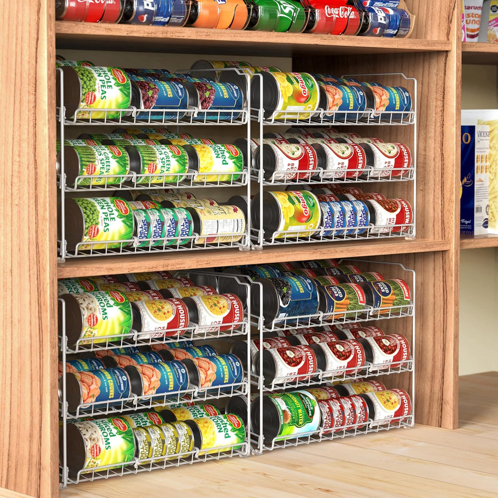 Simple Houseware 3-Tier Stackable Can Organizer Rack Hold 36 Cans, White