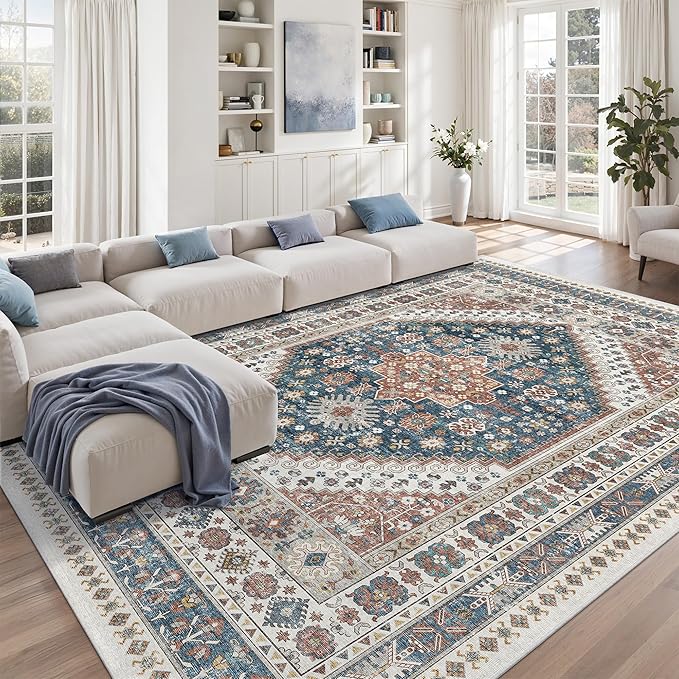 zesthome 8x10 Area Rugs for Living Room, Non-Slip Backing Washable Rugs - Image 4