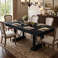 IDEALHOUSE Wooden Dining Table for 6-8 People with 2 Large Drawers,71 in ﻿