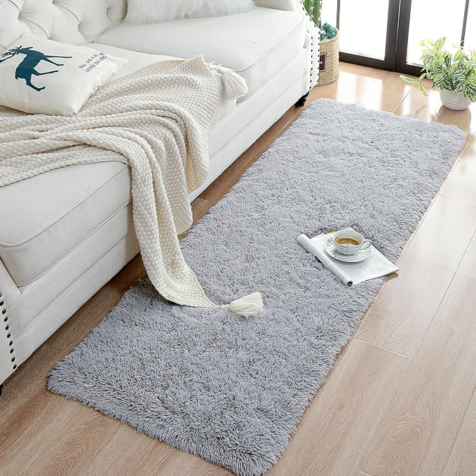 Chicrug Soft Runner Rugs for Bedroom Living Room Plush Fluffy Rug 2x6 Feet - Image 5