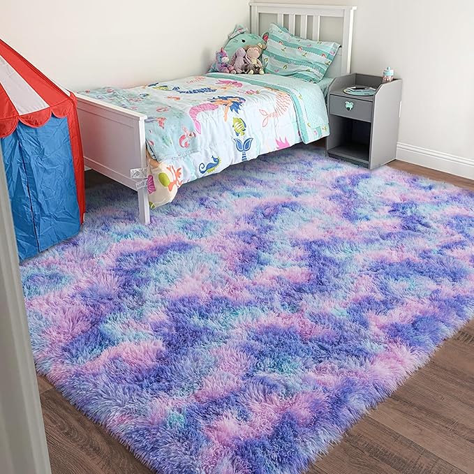 Rugs for Bedroom 4x6, Soft Shaggy Modern Shag Area Rug for Living Room by Quntue