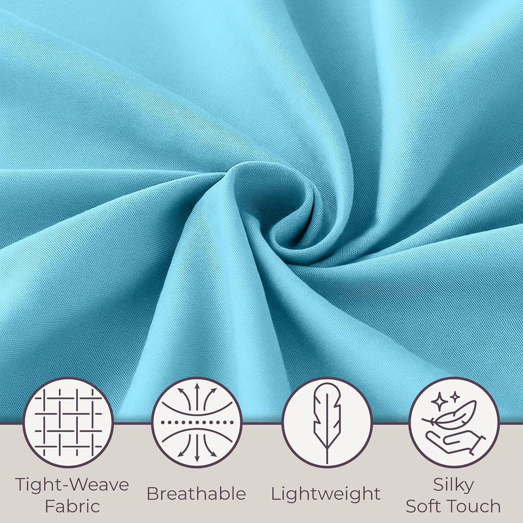 Lavish Home Brushed Microfiber Sheet Set, Light Blue, 3 Piece, Twin