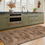 Brown Boho Washable 2x7 Runner Rugs - Image 3