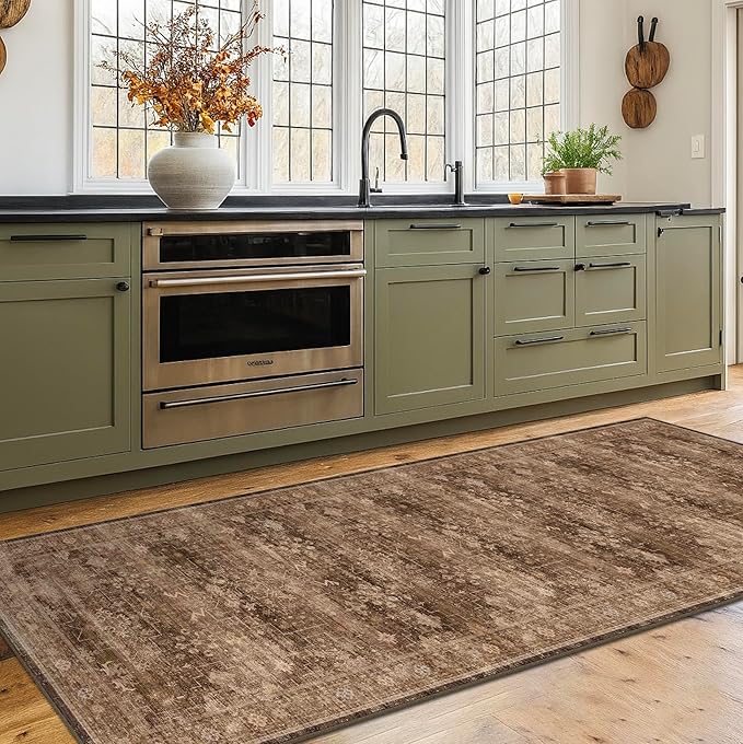 Brown Washable Long Runners for Hallways, 3x8 Wide Kitchen Runner Rug, Entryway - Image 6