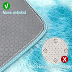 Tie-Dyed Sky Blue 2x8 Machine Washable Runner Rugs - Image 4