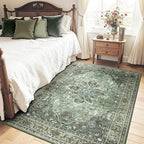 RELEANY Area Rugs 5'x7' Washable Non-Slip, Floral Vintage Distress Print - Image 2