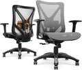 Ergonomic Office Chair, Mesh Computer Desk Chairs with BIFMA X5.1 Certified, Adjustable Lumbar Support, 3D Arm, Tilt Back, Wide Seat, Comfy Swivel Work Task Chair for Company and Home (Dawn Grey)