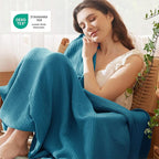 Bedsure 100% Cotton Muslin Blanket Queen Size - Image 4