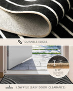 Latte&Fog 2x3 Entryway Rug, Small Modern Abstract Door Mat, Washable Kitchen Rug - Image 4