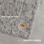 UGG Adalee Faux Fur King Size Blanket, Warm Cozy Blanket, Extra Large Throw - Image 3