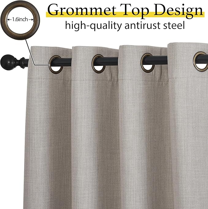 NICETOWN Linen Curtain Valances - Image 3