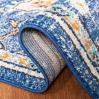 SAFAVIEH Madison Square Rug 9', Traditional Blue & Light Blue MAD473M
