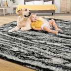Tepook Soft Fluffy Rugs for Bedroom, 4x6 Area Rug for Living Room, Modern - Image 4