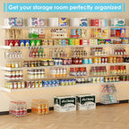 3-Pack Under Shelf Hanging Baskets Space-Saving Pantry Shelf Organizer