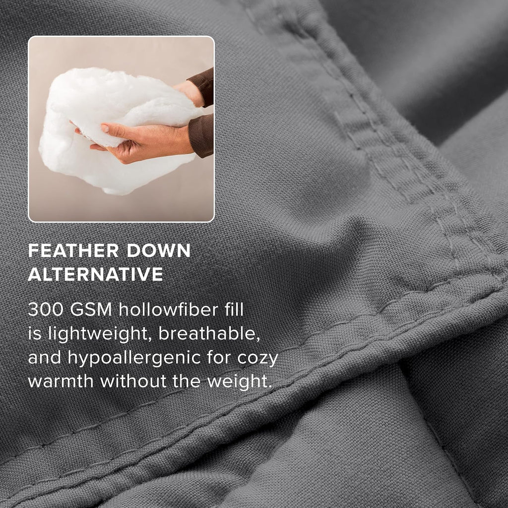 Bare Home Comforter Set - 1800 Ultra Soft (King, Grey)