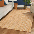 Hausattire Hand Woven Jute Braided Rug, Reversible Boho Entry Area Rugs by Hausattire