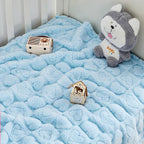 Sherpa Fleece Baby Blanket Heart Checkered Blanket, Ultra Soft Fluffy Premium - Image 4