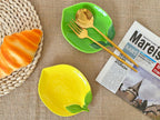Ceramic Spoon Rest for Stove Top & Kitchen Counter Spoon Holder for Stove & Cooking Spoon Holder for Ladle Cute Coffee Spoon Rest Utensil Rest Spatula Rest, Lemon Kitchen Decor & Accessories (Yellow)