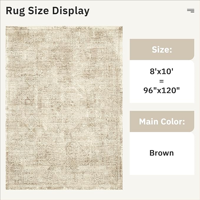 Soalmost Washable Area Rug 8x10, Large Soft Rugs - Image 4