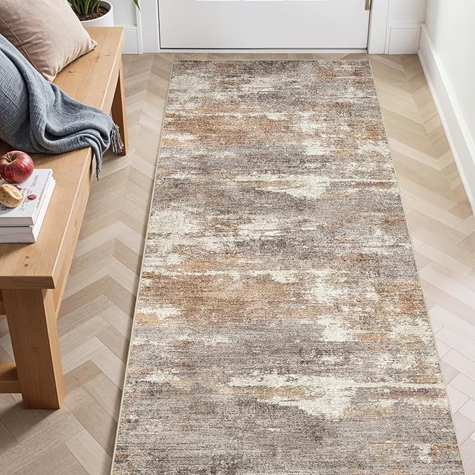 3x6 Washable Kitchen Runner Rug: Modern Abstract Runners - Image 9