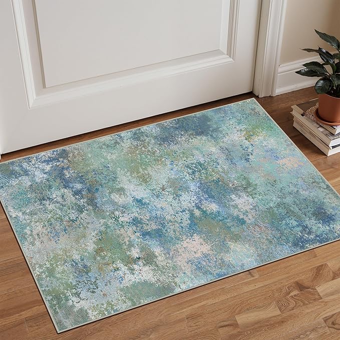 2x3 Rugs for Entryway Entrance Kitchen Bathroom, Machine Washable Rug Modern - Image 4