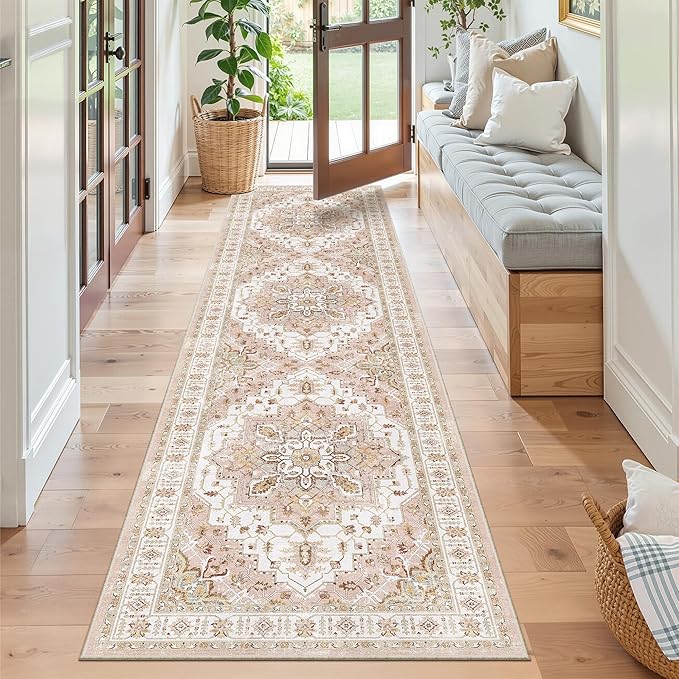 Madane Runner Rug 2x8, Washable Hallway Runner Rugs, Non-Slip Low-Pile Soft - Image 3