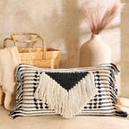 Decorative Boho-Chic Pillow Cover Handwoven Tufted Cotton Accent Pillows by Cozydeko