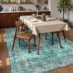 Washable Area Rug 3' x 5 ' Vintage Traditional Persian Mat - Image 3