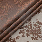 YJ YANJUN Vintage Lace Curtains 108 Inches Long-Victorian Floral Pattern Brown - Image 5
