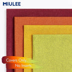 MIULEE Pack of 4 Decorative Outdoor Throw Pillow Covers Linen Waterproof Pillow - Image 5