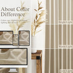 Eggshell Beige Linen Curtains for Living Room 94 Inches Long Light Filtering - Image 3