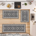 3 Pieces Kitchen Rug Sets: Farmhouse Washable Non-Slip Floor Mat - Image 4