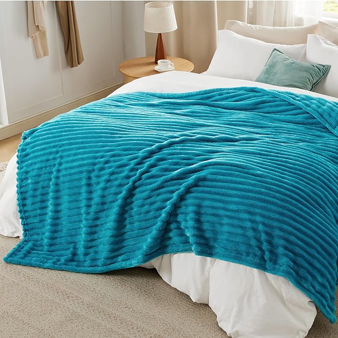 Bedsure GentleSoft Teal California King Size Blanket - Image 6