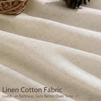 Nanspring Linen Curtains 84 Inch Length 2 Panels Set - Image 4