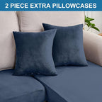 Couch Cover 8-Piece Elastic Velvet Couch Cushion Covers & Chaise Slipcovers - Image 8
