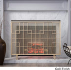 Christopher Knight Home Dorothy Modern Single Panel Iron Firescreen, Gold Finish