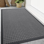 Smiry Front Door Mat Outside Entrance, Heavy Duty Natural Rubber Doormat by Smiry