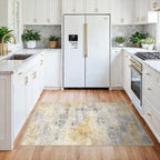 3x4 Washable Entryway Area Rug: Modern Abstract Small Runner Rug - Image 2