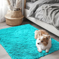OLANLY 2x3 Machine Washable Small Bedside Rug, Soft Fluffy Shaggy Entryway by OLANLY