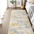 3x6 Washable Kitchen Runner Rug: Modern Abstract Runners - Image 3
