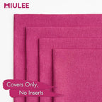 MIULEE Pack of 4 Decorative Outdoor Throw Pillow Covers Linen Waterproof Pillow - Image 5