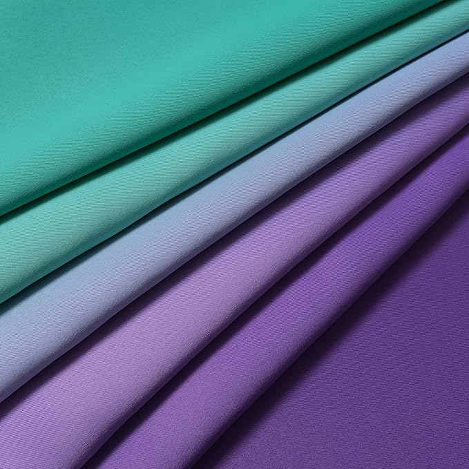 Yakamok Ombre Teal and Purple Curtains - Image 7