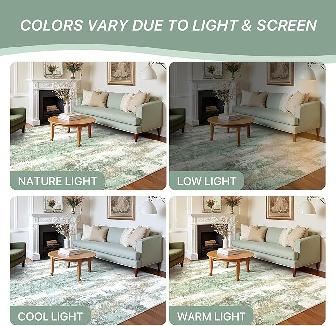 BEIMO Area Rugs 8x10 for Living Room Bedroom, Modern Abstract Machine Washable - Image 5