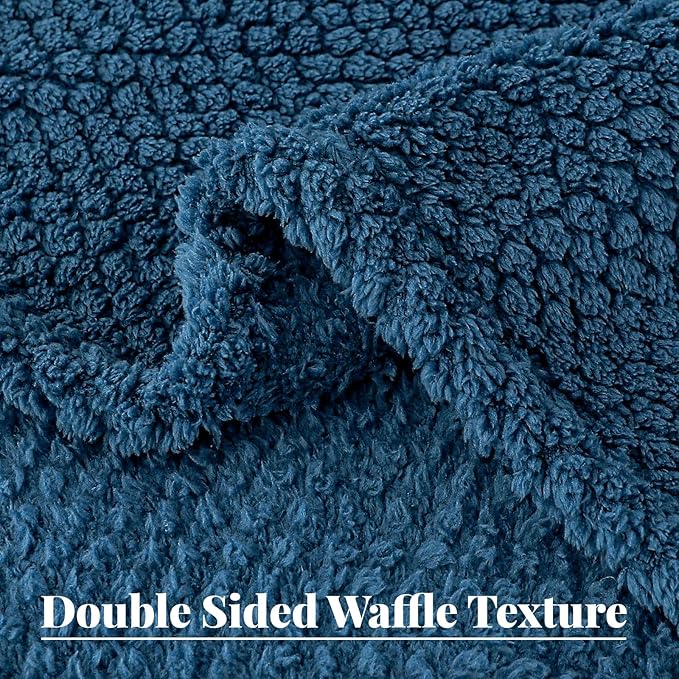 Whale Flotilla Queen Size Fuzzy Fleece Blanket - Image 6