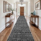 3x18 Washable Kitchen Runner Rug: Modern Moroccan Runners by Ksrau