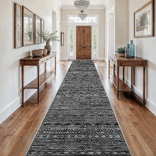 3x18 Washable Kitchen Runner Rug: Modern Moroccan Runners by Ksrau
