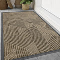 Smiry Front Door Mat Outside Entrance, Heavy Duty Sturdy Natural Rubber Doormat by Smiry